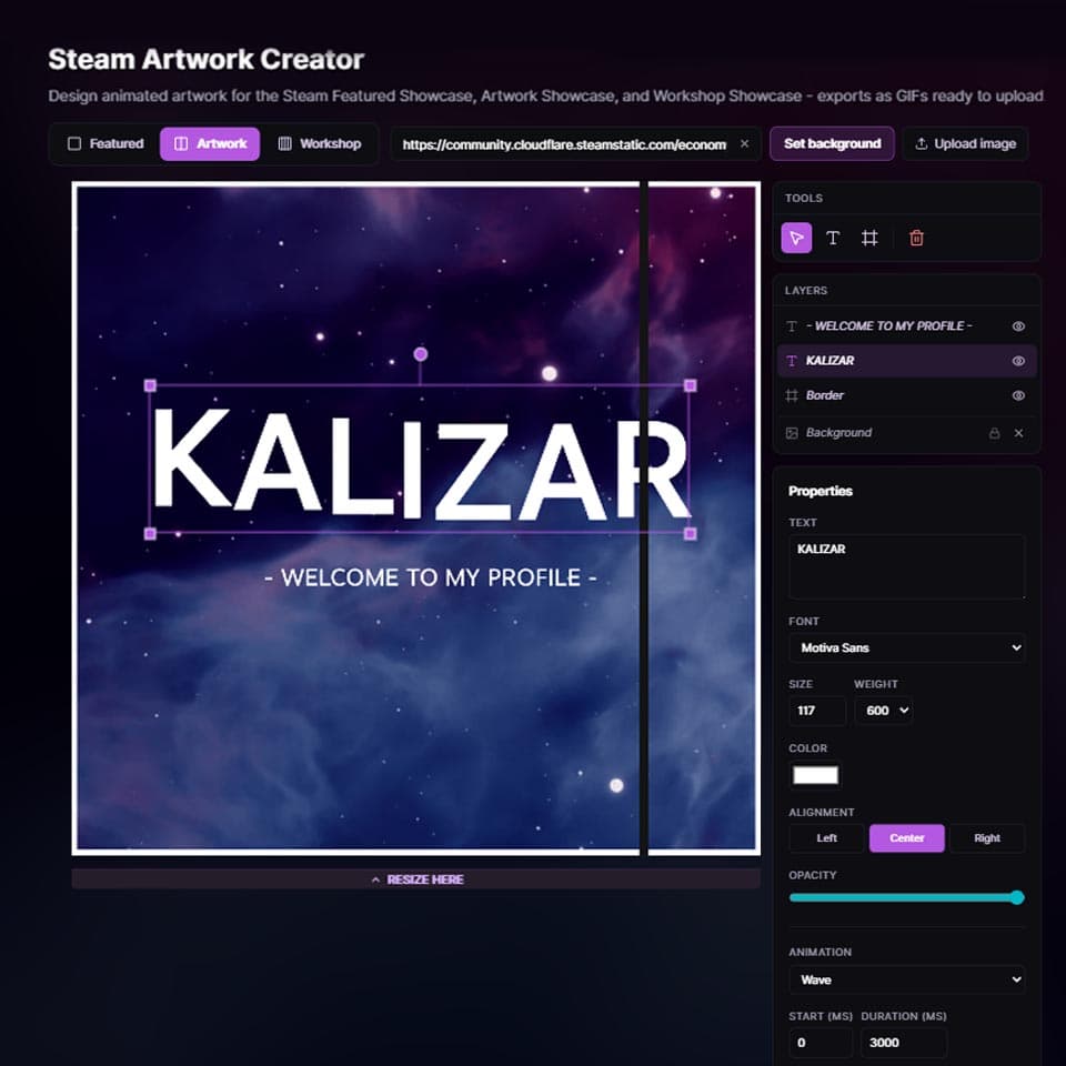 Steam Artwork Creator