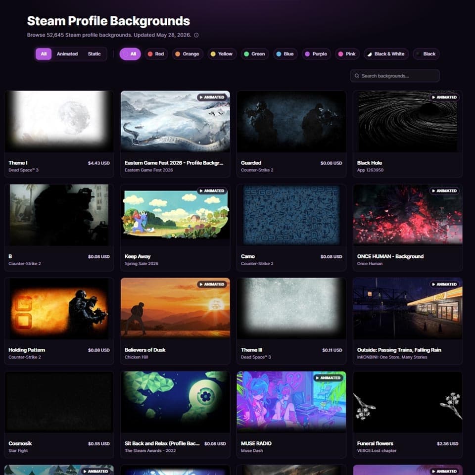 Backgrounds Catalog