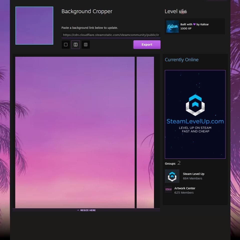 Steam Background Cropper
